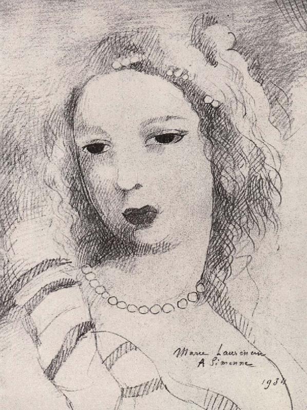Marie Laurencin Portrait of Femail oil painting image